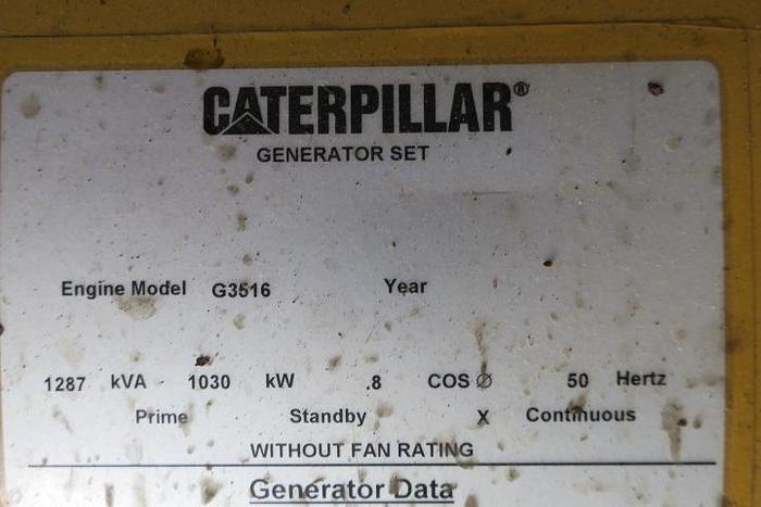 Used 2009 Caterpillar G3516 - 1030 KWe