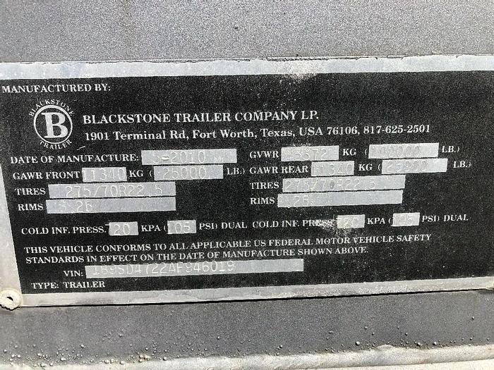 Used 2010 BLACKSTONE  PRESSURE PUMPER