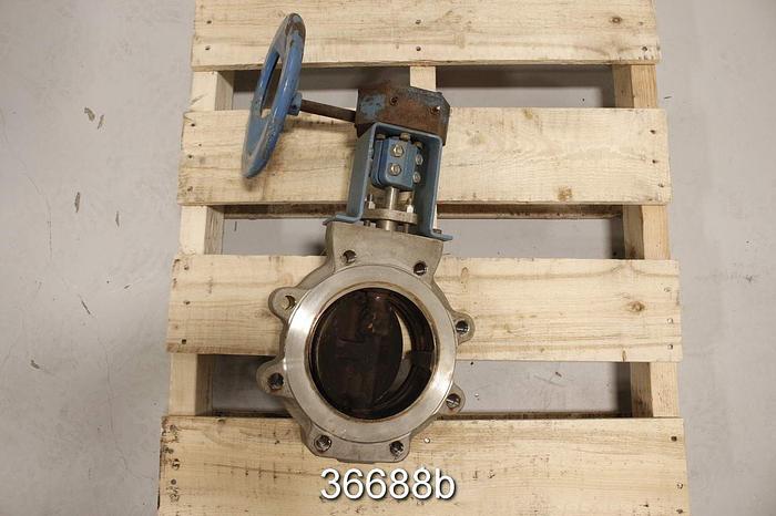 Used Neles Jamesbury 815L-3600MT 6" Hand Operated Wafer Sphere Butterfly Valve #36688