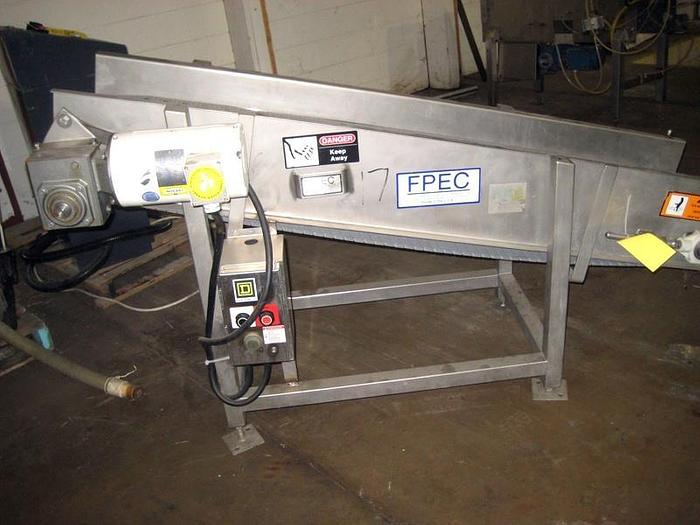 Used FPEC STAINLESS STEEL INCLINE CONVEYOR
