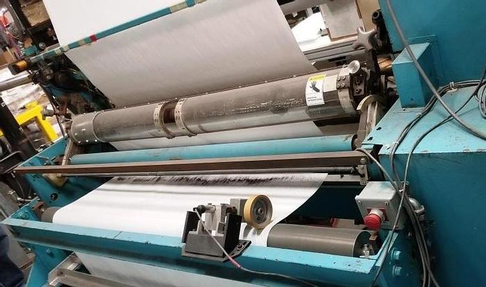 Used 64" WIDE DUSENBERY 815 DUPLEX SLITTER REWINDER CANTILEVERED
