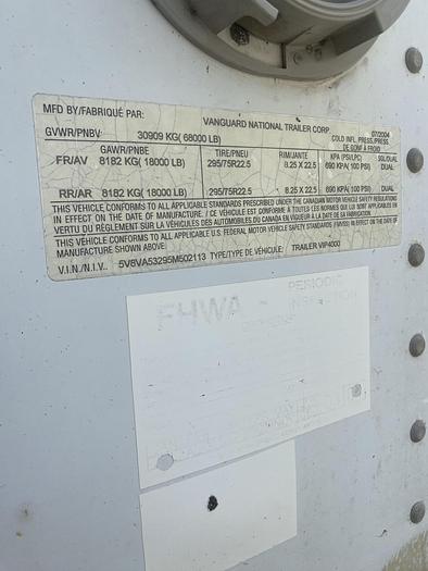 Used 2005 National  53' Dry van trailer