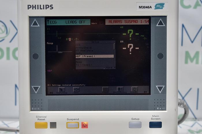 Used Philips M3046A Patient Monitors with M3000A Module for Sale at ...