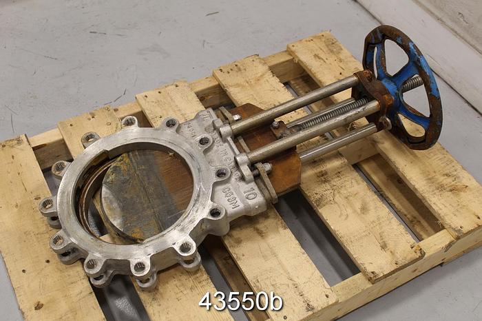 Used True Line 10" Hand Operated Knife Gate Valve #43550