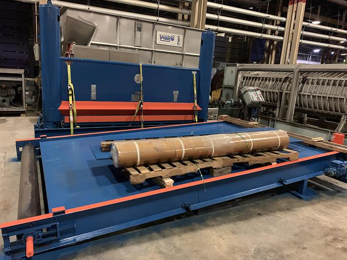 Used BLACK CLAWSON ROLL SPLITTER 72" DIAMETER 120" WIDE W/ CONVEYOR