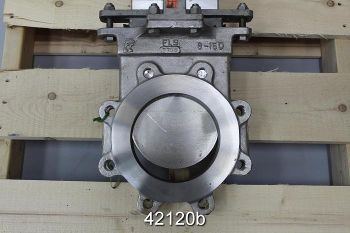 Used FLS 6" Hand Operated Knife Gate Valve #42120