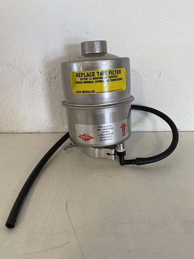 Used Virtis  Vacuum Pump Exhaust Filter 15PSI @ 400°F KF25 Vacuum Fitting Size