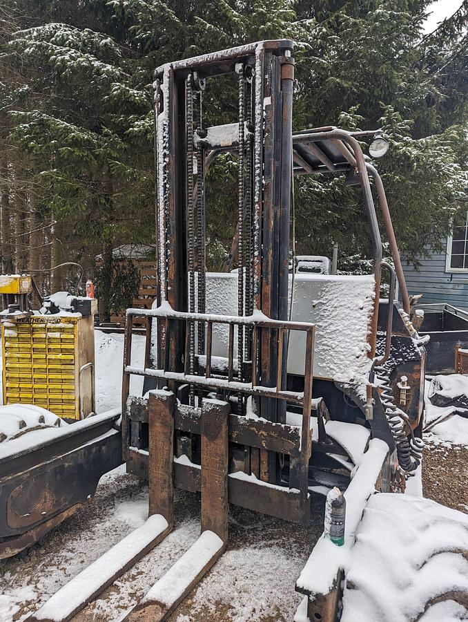 Used 6500 Lb Capacity Diesel Piggyback Moffett Style Forklift