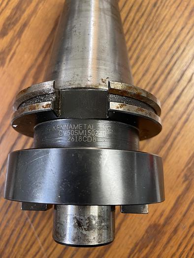Used USED-KENNAMETAL CV50SM150240 CAT 50 FACEMILL HOLDER (ARBOR SIZE 1-1/2" DIAMETER)