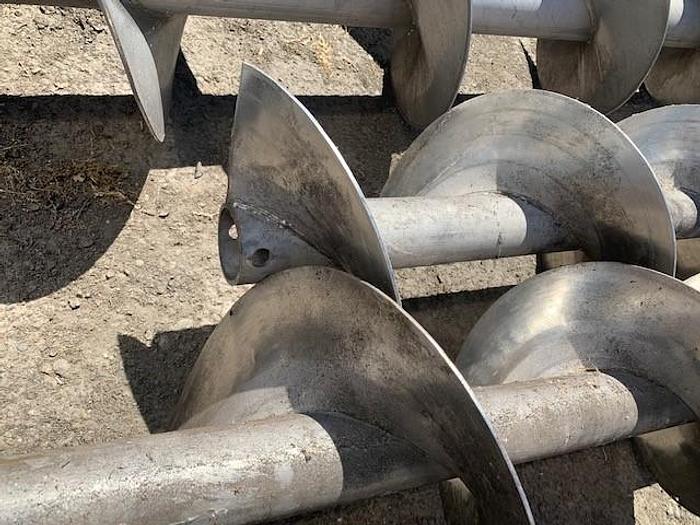 Used 3 Pieces 12" Diameter Stainless Steel Auger Screw