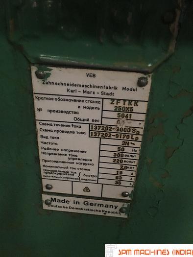 Used WMW  ZFTKK 250x5 Spiral Bevel Gear Generator