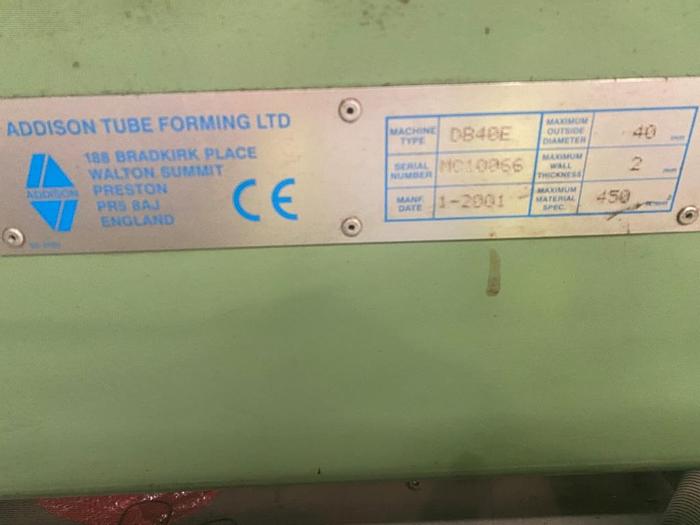 Used 2001 Addison DB40E CNC Tube Bending Machine