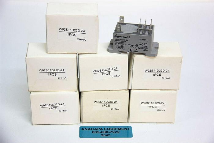 Used Magnecraft W92S11D22D-24 Enclosed Power Relay 8 Pin 24VDC. Lot of 7 NEW (9343)K