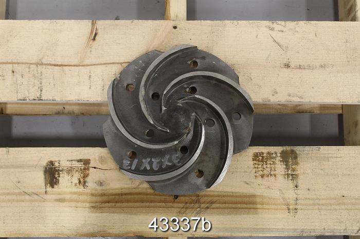 Used Goulds 3196 2x3x13 CF8M 5-Vane 9.5" Diameter Impeller #43337