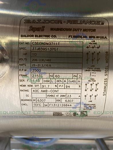 Used Fristam Powder Mixer/Emulsion Skid FS-3522 High Shear Emulsifier & FZX2100 Pump