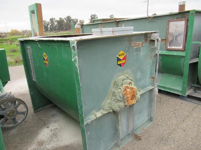 Used Mixer, Ribbon, 75 CF, C/St, Scott, Hopper, Dust Collector, #S741694