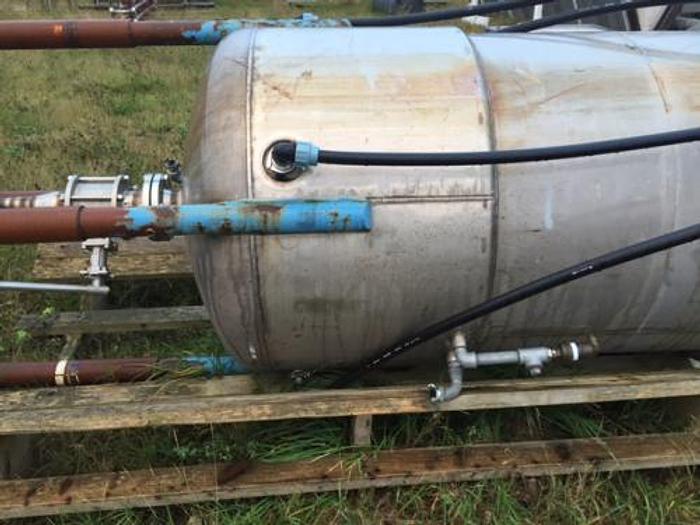 Brugt 1600 liters rustfri tank med varmekappe