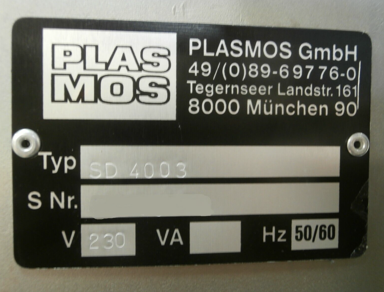 Used PLASMOS SD 4003 200mm Automated Ellipsometer AF-750 Lang MCC 12 + MP 4000 As-Is