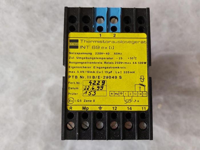 Thermistorauslösegerät INT 69ex, 52A130S40, Kriwan,  neuwertig