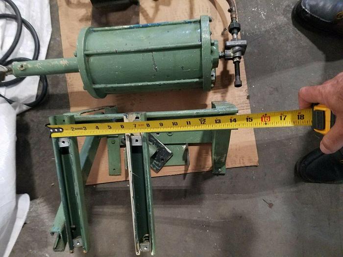 Used Pneumatic Cylinder with mounting bracket Air Piston 12" Stroke x 5" Dia.
