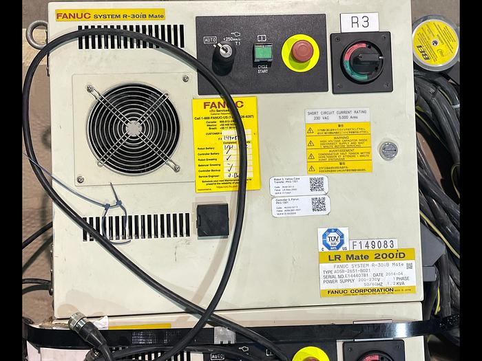 Used FANUC LR MATE 200iD 6 AXIS ROBOT WITH R30iB MATE CONTROLLER