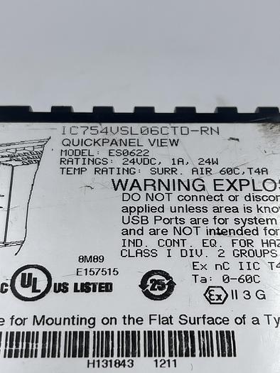 Used GE IC754VSL06CTD-RN, ES0622