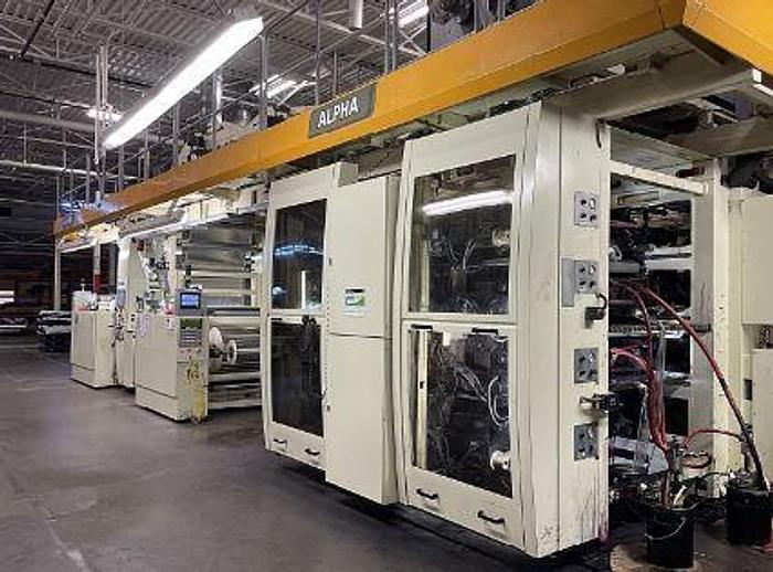 Used 47" (1200mm) WIDE SCHIAVI ALPHA GEARLESS CI PRESS 8 COLOR SOLVENT BASED