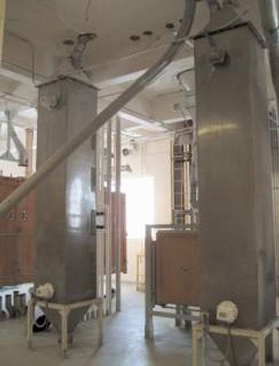 Used Hopper, 40 CF, S/st, 2' X 2' X 10', Cone Bottom (2) #S733172