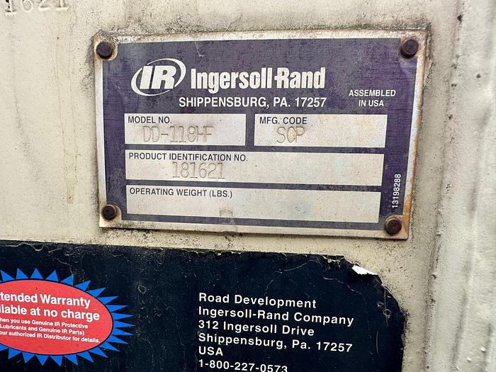 Used 2005 Ingersoll Rand DD-118HF