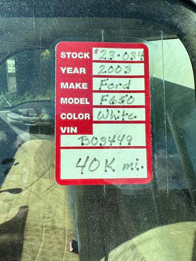 Used 2003 Ford F650