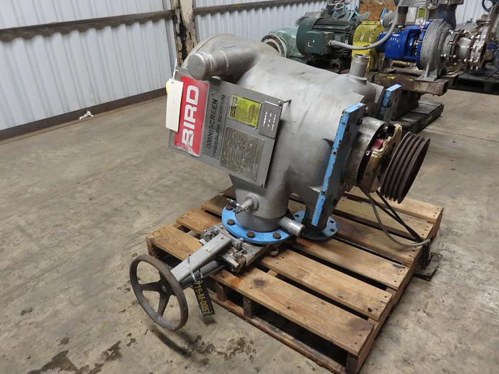 Used BIRD 200 OMNISCREEN 316 S/S NO MOTOR