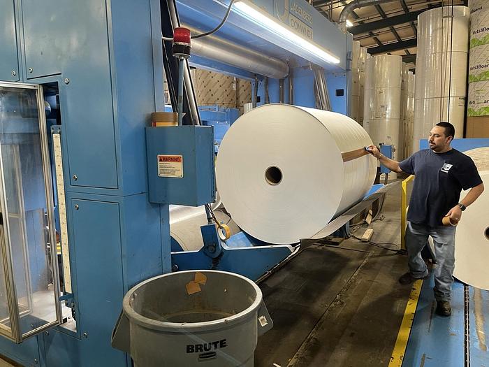 Used 110" (2800mm) JAGENBERG CONWIND II TWO DRUM SLITTER REWINDER 60" DIAMETER