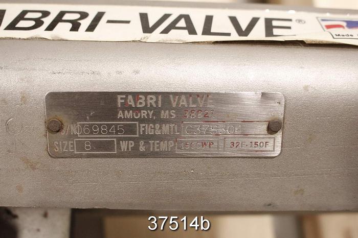 Used Fabri 8" Hand Operated Knife Gate Valve #37514