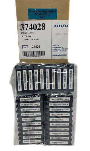Used Nunc 374028 Loose Rack for Cryobank Vials, 96 Well, Lot of 30 New (6707) W