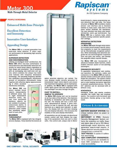 Used Rapiscan Metor 300 EMD