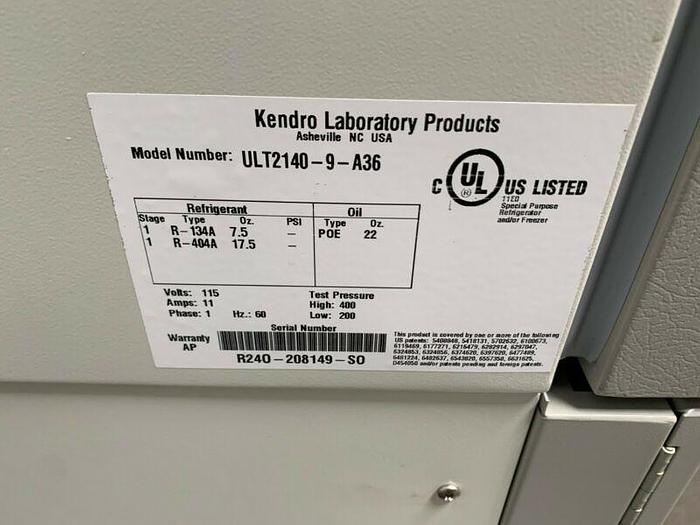 Used Thermo Revco ULT2140-9-A36 -40°C Laboratory Freezer 115V