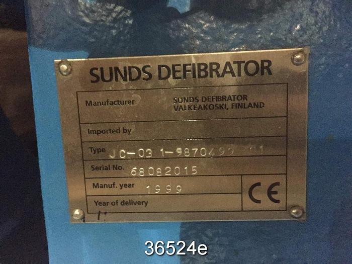 Unused Sunds-Defibrator JC03 Refiner #36524
