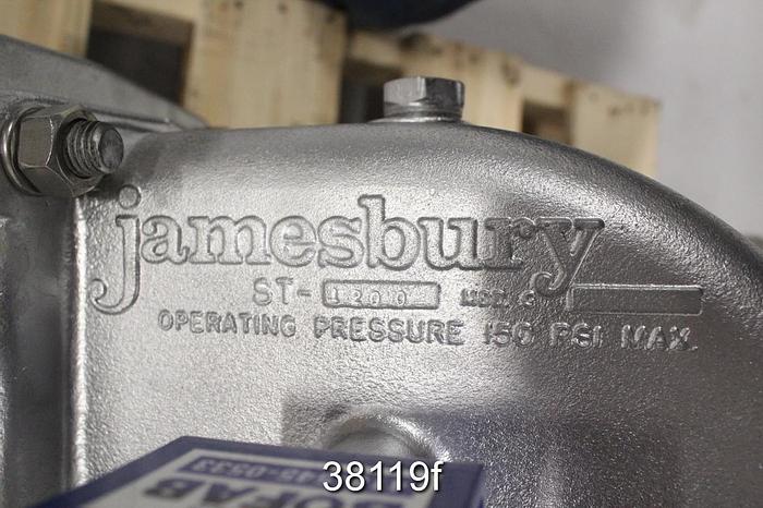 Unused Jamesbury 6" Air Operated 3-Way Ball Valve #38119