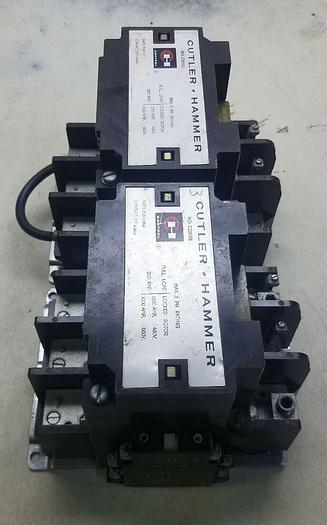 Used Cutler-Hammer Reversing Contactor 200A, 3Ph, 120V Coil Cat# C32KN3 .. ZK-28