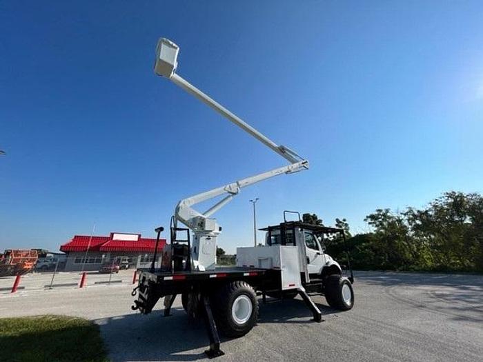 Used Hi-Ranger XT60 65ft Bucket Boom on 2013 Freightliner M2-106 4x4 Reg Cab Flatbed Truck – CZ6615