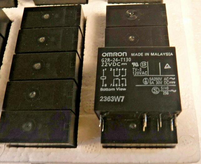 Omron G2R-24-T130-DC22 SDN BHD General Purpose Relay (22 VDC) Lot of 1,000 "NEW"