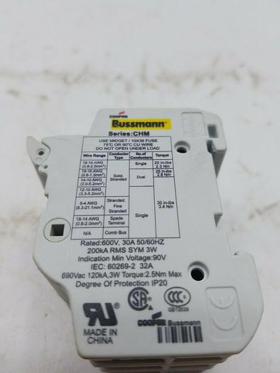 Used BUSSMANN CHM Fuse Holder