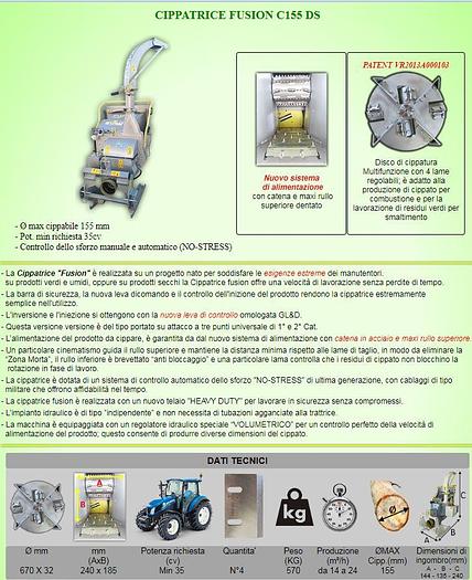 Cippatore GL&D FUSION M235DS