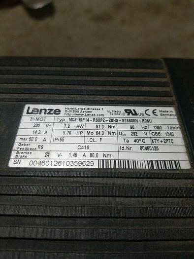 Used Lenze MCS 19P14-RS0P2-Z0H0-ST6S00N-R0SU Lenze GKS09-3S SAK 19PC14