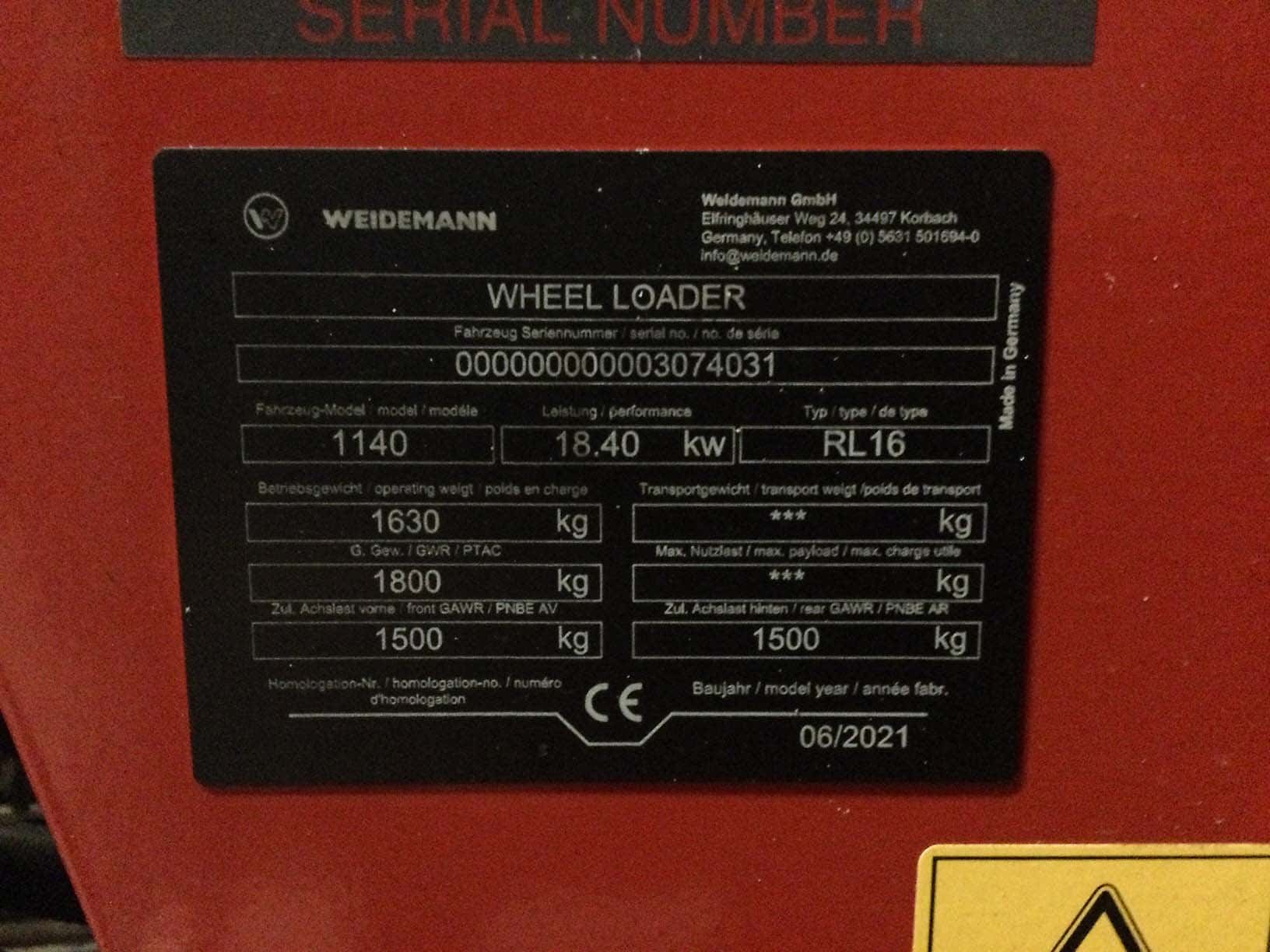 Used Weidemann 1140 - Loaders - 2021