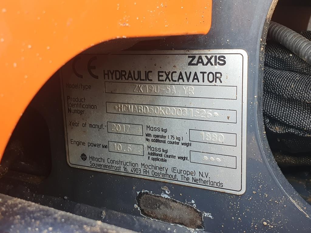 Used Hitachi Zaxis 19U Excavator
