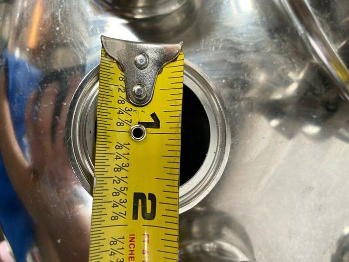 Used Bulling 80 Liter Stainless Steel Dimple Jacketed Tank 60 PSI / FV & Bottom Drain