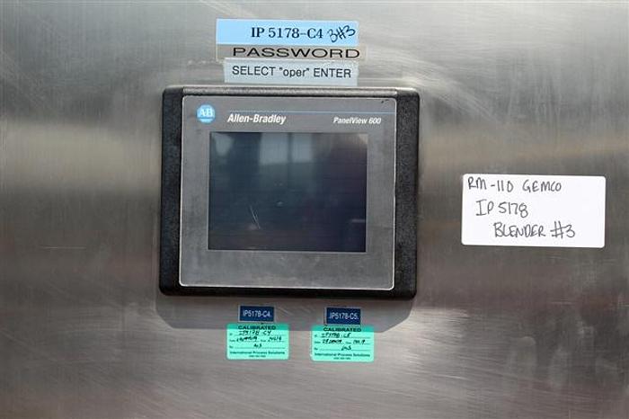 Used 30 CU. FT. GEMCOMATIC SLANT CONE BLENDER WITH DRUM LIFT - S/S