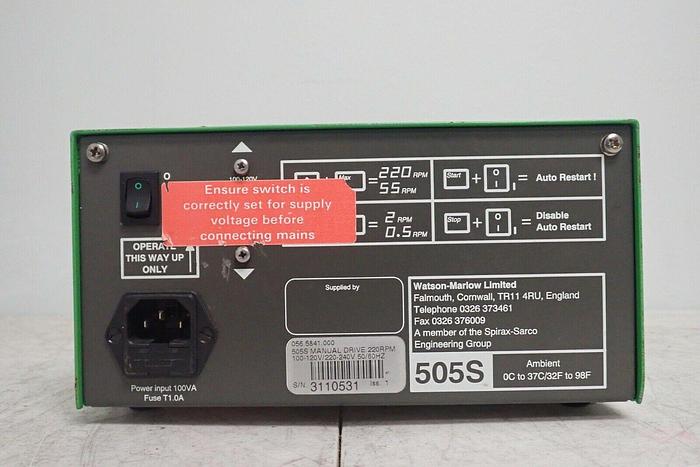 Used Watson Marlow Digital Peristaltic Pump 505S  41000000010