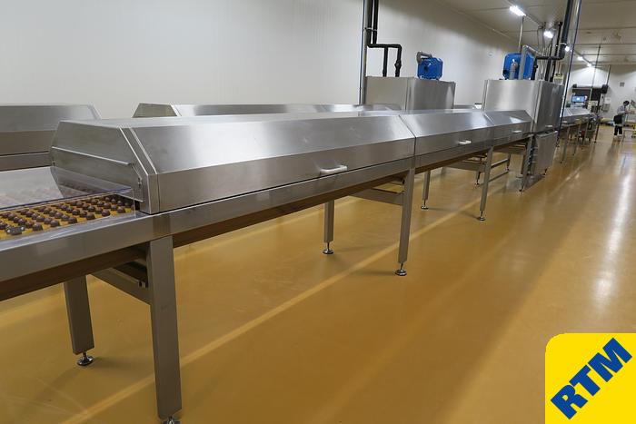 Used PRALINE DEPOSITING, EXTRUDING/FORMING & CHOCOLATE COATING LINE